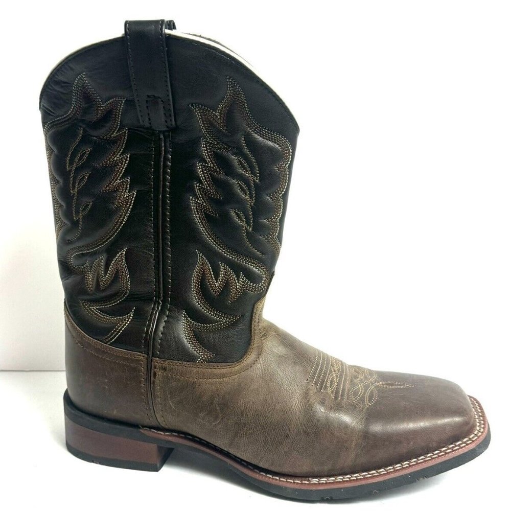 Laredo Mens Montana Leather Western Boot Brown Size 12EW